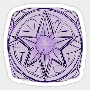 Purple Mandala Star Abstract Design No. 988 Sticker